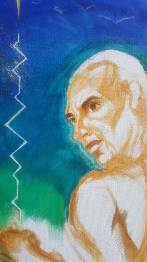 Sketch live painting to Gaudi at Glade festival 2012